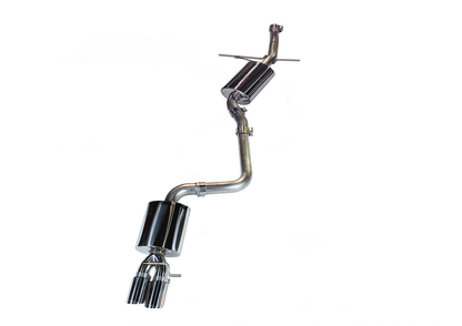 AWE Tuning Touring Edition Single Outlet Exhaust With Polished Silver Tips - 2010-2016 Audi B8 A5 2.0T - STREETUNED