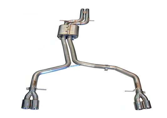 AWE Tuning Track Edition Exhaust With Chrome Silver Tips (90mm) - 2013-2015 Audi B8 / B8.5 S4 3.0T - STREETUNED