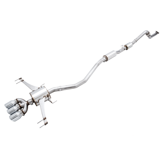 AWE Tuning Touring Edition Exhaust w/Front & Mid Pipes & Chrome Silver Tips - 2017-2021 Honda Civic Type R - STREETUNED