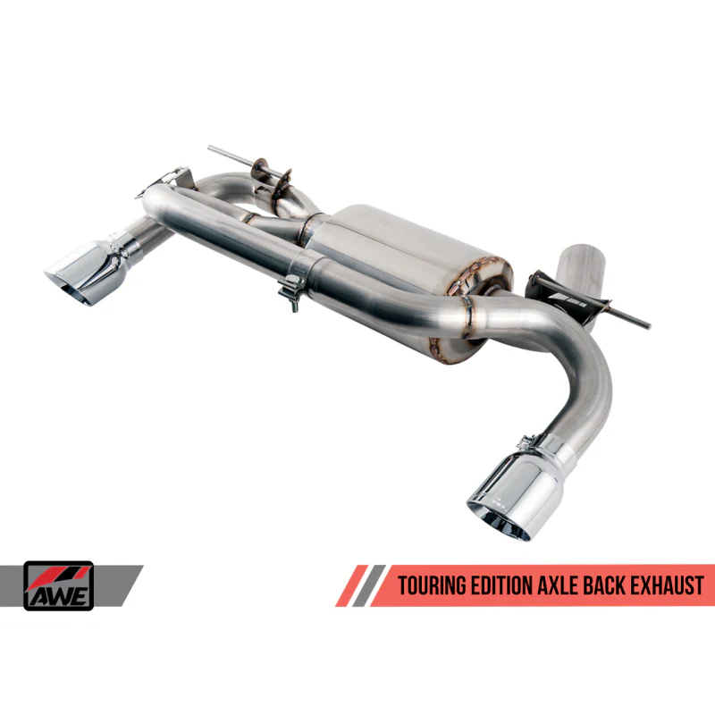 AWE Tuning BMW F3X 335i/435i Touring Edition Axle-Back Exhaust - Chrome Silver Tips (102mm) - STREETUNED