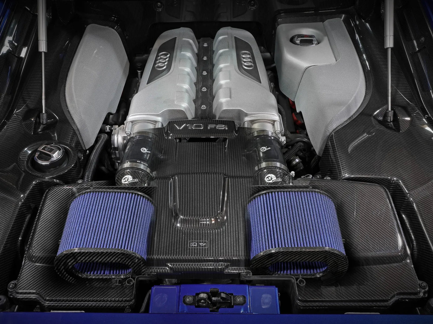 aFe Track Series Carbon Fiber Cold Air Intake System w/ Pro 5R Filter - 2014-2023 Audi R8/ Lamborghini Huracan