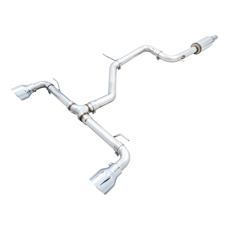 AWE Tuning Track Edition Exhaust with Chrome Silver Tips - 2022-2024 Volkswagen MK8 GTI - STREETUNED
