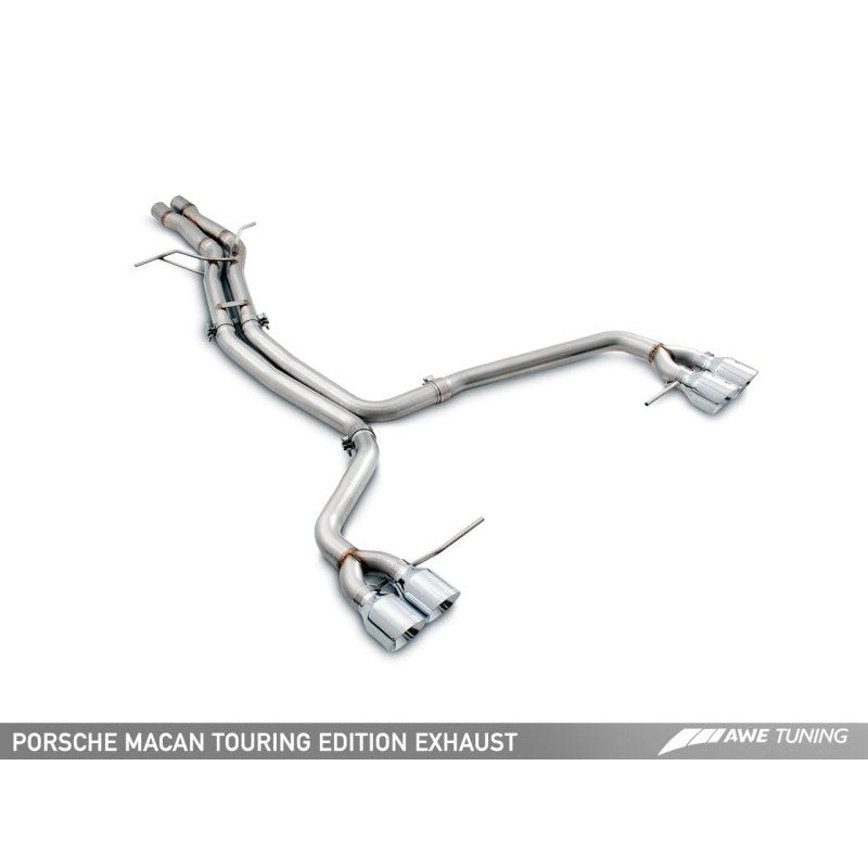 AWE Tuning Touring Edition Exhaust System with Chrome Silver 102mm Tips - 2015-2018 Porsche Macan - STREETUNED