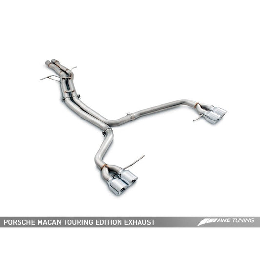 AWE Tuning Touring Edition Exhaust System with Diamond Black 102mm Tips -  2015-2018 Porsche Macan - STREETUNED