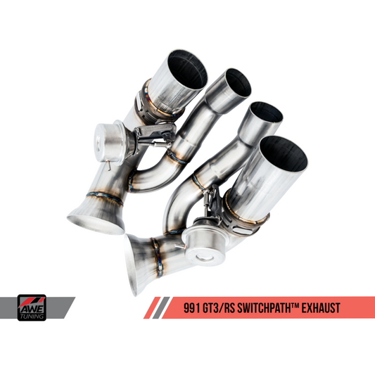 AWE Tuning SwitchPath Conversion Kit (Requires AWE Tuning Center Muffler) - 2010-2019 Porsche 991 GT3/GT3RS - STREETUNED