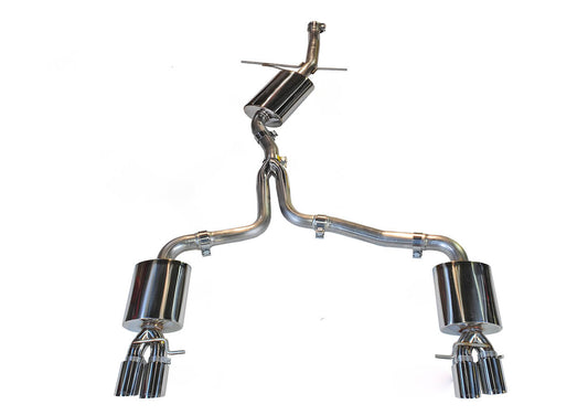 AWE Tuning Touring Edition Exhaust With Quad Outlet Polished Silver Tips - 2010-2016 Audi B8 A5 2.0T - STREETUNED