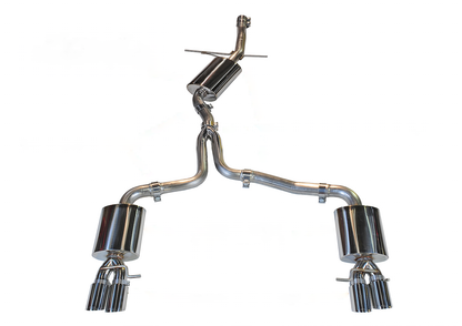 AWE Tuning Touring Edition Exhaust With Quad Tip Polished Silver Tips (Does not fit Cabriolet) - 2009-2016 Audi B8 A4 - STREETUNED