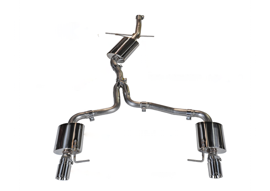AWE Tuning Touring Edition Exhaust With Dual Outlet Polished Silver Tips - 2010-2016 Audi B8 A5 2.0T - STREETUNED
