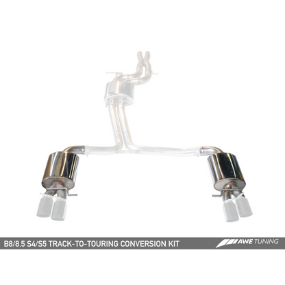AWE Tuning 10-16 Audi S4 Quattro 3.0T (B8/8.5) Conversion Kit - Track to Touring (90mm Tips) - STREETUNED