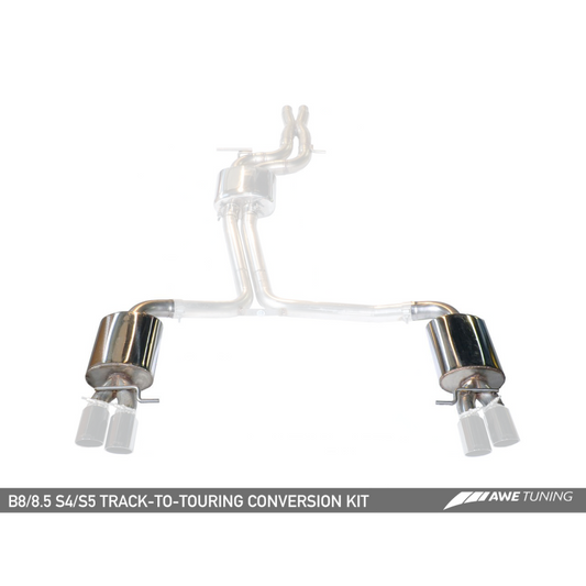 AWE Tuning 10-16 Audi S4 Quattro 3.0T (B8/8.5) Conversion Kit - Track to Touring (90mm Tips) - STREETUNED
