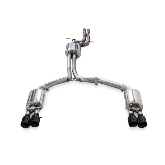 AWE Tuning Audi C7 A7 3.0T Touring Edition Exhaust - Quad Outlet Diamond Black Tips - STREETUNED