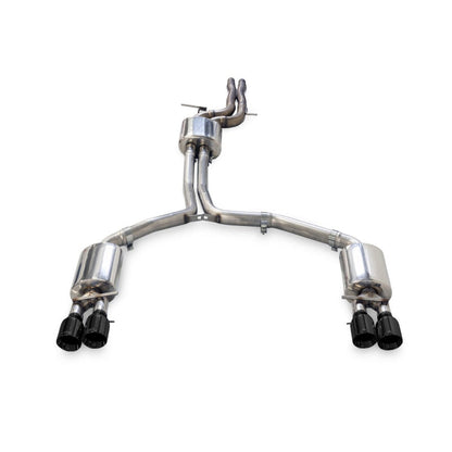 AWE Tuning Audi C7 A7 3.0T Touring Edition Exhaust - Quad Outlet Diamond Black Tips - STREETUNED