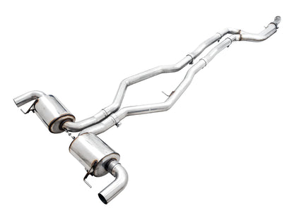 AWE Tuning Non-Resonated Touring Edition Exhaust - 2019-2024 BMW M340i/M440i (G20) (Use OE Tips) - STREETUNED