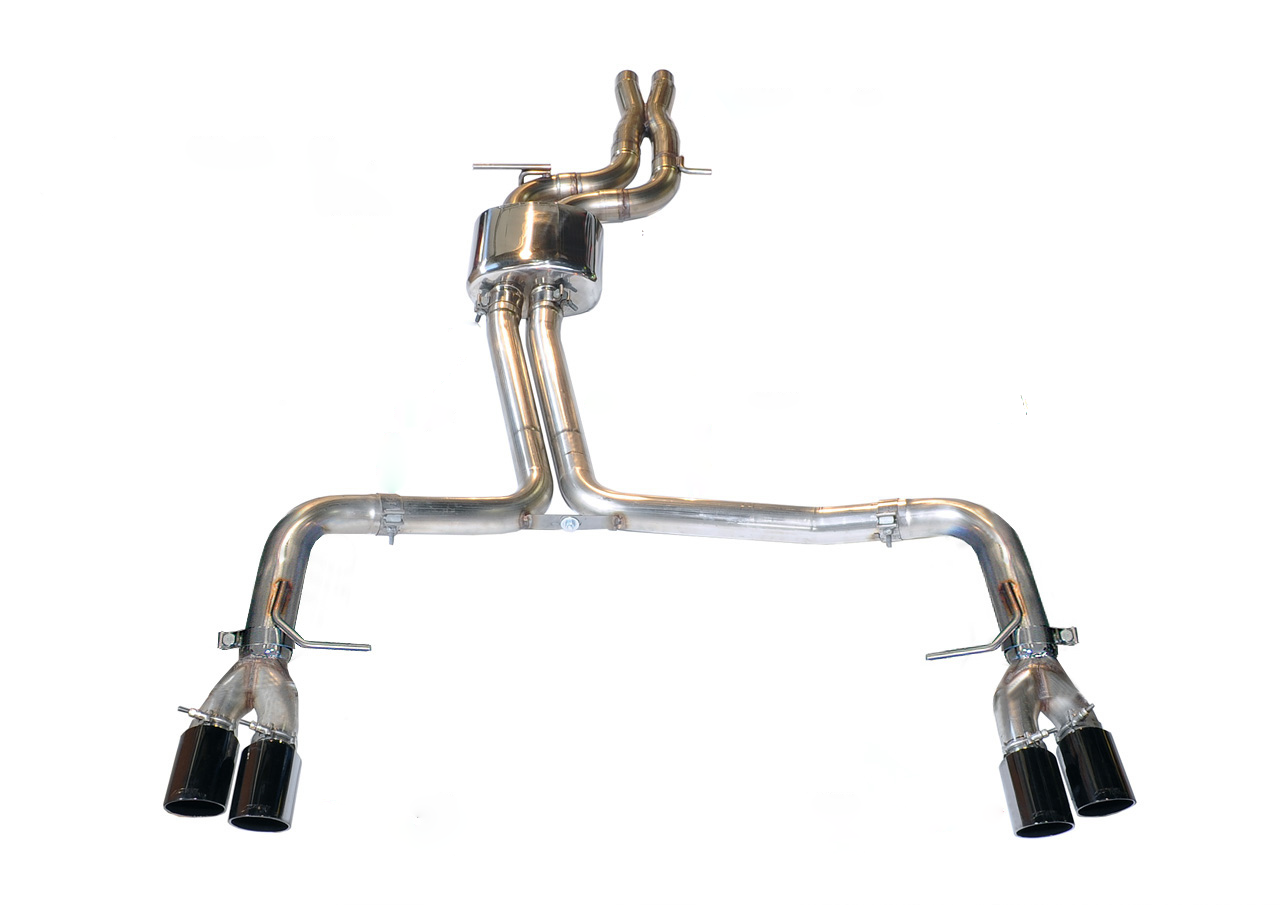AWE Tuning Track Edition Exhaust With Diamond Black Tips (90mm) - 2013-2015 Audi B8 / B8.5 S4 3.0T - STREETUNED