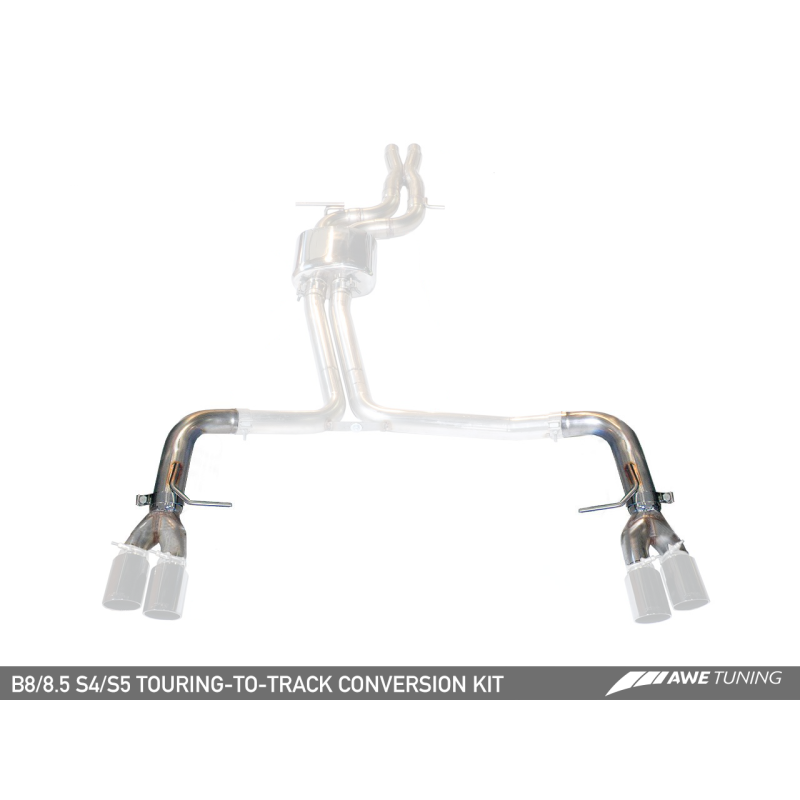 AWE Tuning Audi B8 S4/S5 Track Edition Conversion Kit for 90mm Tips - STREETUNED