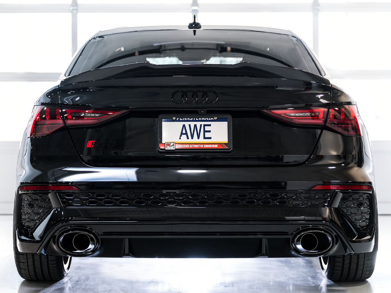 AWE Tuning Track Edition Catback Exhaust System (No Tips) - 2022-2023 Audi 8Y RS3 - STREETUNED
