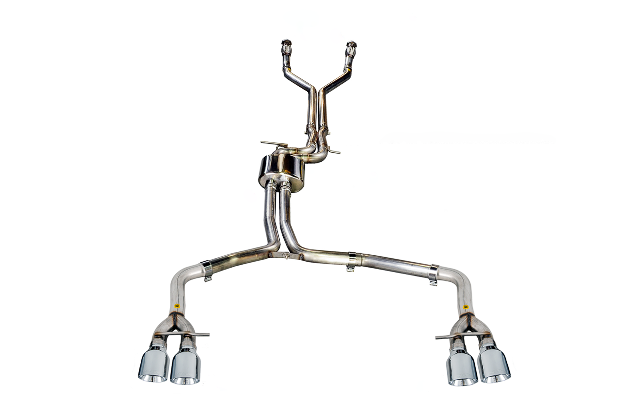 AWE Tuning Track Edition Exhaust With Polished Silver Tips - 2013-2018 Audi C7 / C7.5 S6 4.0T - STREETUNED
