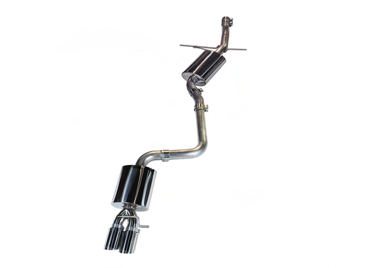 AWE Tuning Touring Edition Exhaust With Single Side Polished Silver Tips - 2009-2016 Audi B8 A4 - STREETUNED