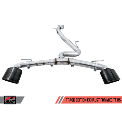AWE Tuning 18-19 Audi TT RS 8S/RK3 2.5L Turbo Track Edition Exhaust - Diamond Black RS-Style Tips - STREETUNED