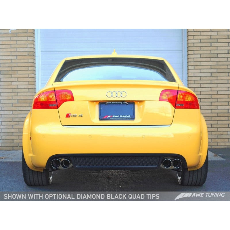AWE Tuning Audi B7 RS4 Track Edition Exhaust - Polished Silver Tips - STREETUNED