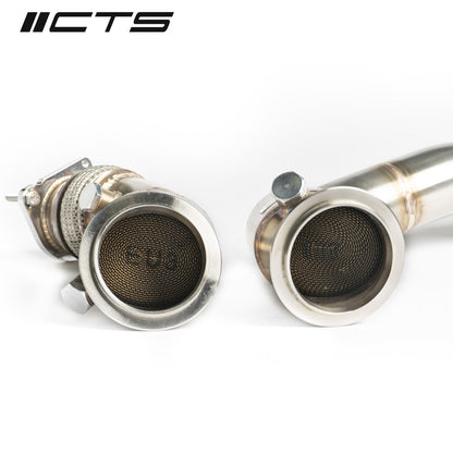 CTS Turbo 3" Stainless Steel High-Flow Cats - 2015-2021 BMW S55 F80/F82/F87 M3/M4/M2 Competition - STREETUNED