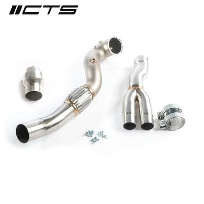 CTS Turbo Single High-Flow Catted Downpipe - 2018+ Audi 8V/8Y RS3/Audi 8S TTRS 2.5T EVO - STREETUNED