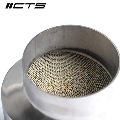 CTS Turbo Single High-Flow Catted Downpipe - 2018+ Audi 8V/8Y RS3/Audi 8S TTRS 2.5T EVO - STREETUNED