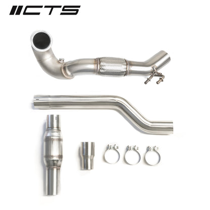 CTS Turbo High Flow Catted Downpipe - 2015-2020 Volkswagen MK7/MK7.5 Golf AWD/Golf R and Audi/A3/S3/TT/TT-S Quattro - STREETUNED