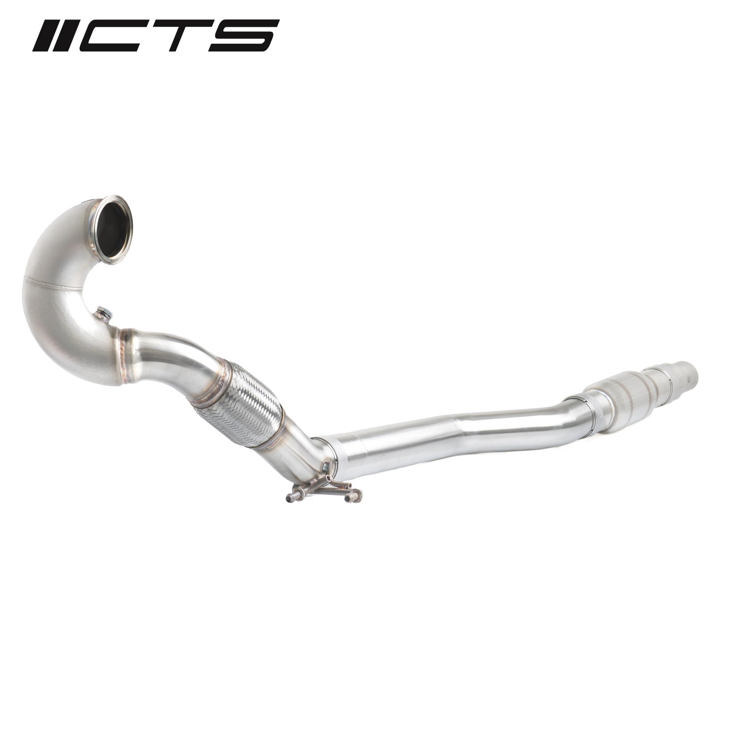 CTS Turbo High Flow Catted Downpipe - 2015-2020 Volkswagen MK7/MK7.5 Golf AWD/Golf R and Audi/A3/S3/TT/TT-S Quattro - STREETUNED