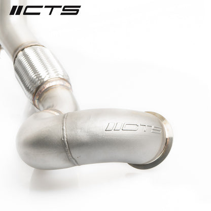 CTS Turbo High Flow Catted Downpipe - 2015-2020 Volkswagen MK7/MK7.5 Golf AWD/Golf R and Audi/A3/S3/TT/TT-S Quattro - STREETUNED