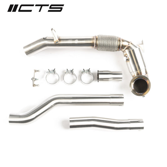 CTS Turbo EVO4 AWD High-Flow Catted Downpipe - 2022+ Volkswagen MK8 Golf R/Audi 8Y S3 - STREETUNED