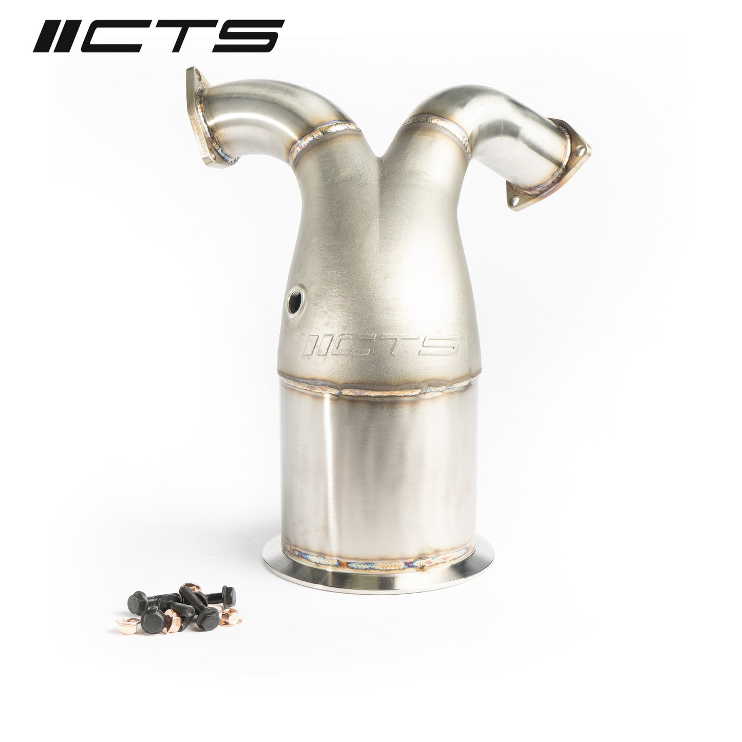 CTS Turbo High-Flow Cat Downpipe - 2018+ B9 Audi S4/S5 V6T 3.0T (EA839) - STREETUNED