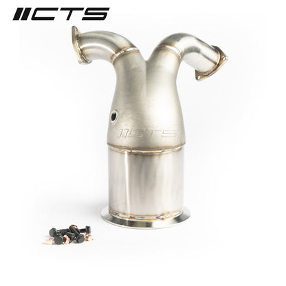 CTS Turbo High-Flow Cat Downpipe - 2018+ B9 Audi S4/S5 V6T 3.0T (EA839) - STREETUNED