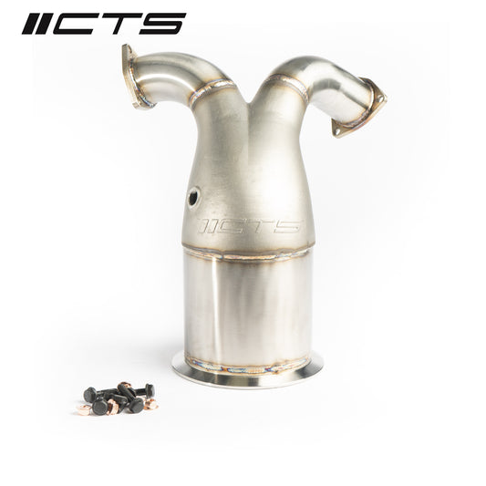 CTS Turbo High-Flow Cat Downpipe - 2018+ B9 Audi S4/S5 V6T 3.0T (EA839) - STREETUNED