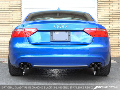 AWE Tuning Touring Edition Exhaust With Quad Outlet Polished Silver Tips - 2010-2016 Audi B8 A5 2.0T - STREETUNED