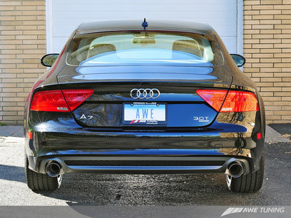 AWE Tuning Touring Edition Exhaust With Dual Outlet Chrome Silver Tips - 2012-2015 Audi C7 A7 3.0T - STREETUNED