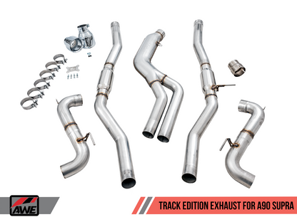AWE Tuning Track Edition Exhaust with 5" Chrome Silver Tips - 2020-2024 Toyota GR Supra - STREETUNED