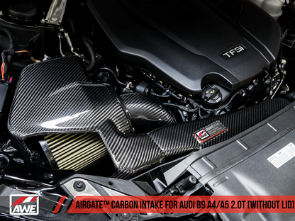 AWE Tuning Carbon Fiber AirGate Intake w/ Lid - 2017-2019 Audi B9 A4/A5 2.0T Quattro - STREETUNED