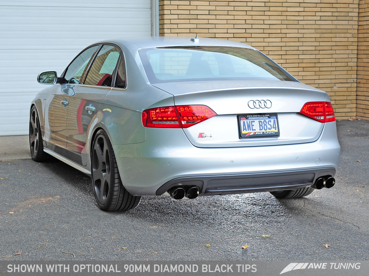 AWE Tuning Touring Edition Exhaust With Diamond Black Tips (90mm) - 2013-2015 Audi B8 / B8.5 S4 3.0T - STREETUNED