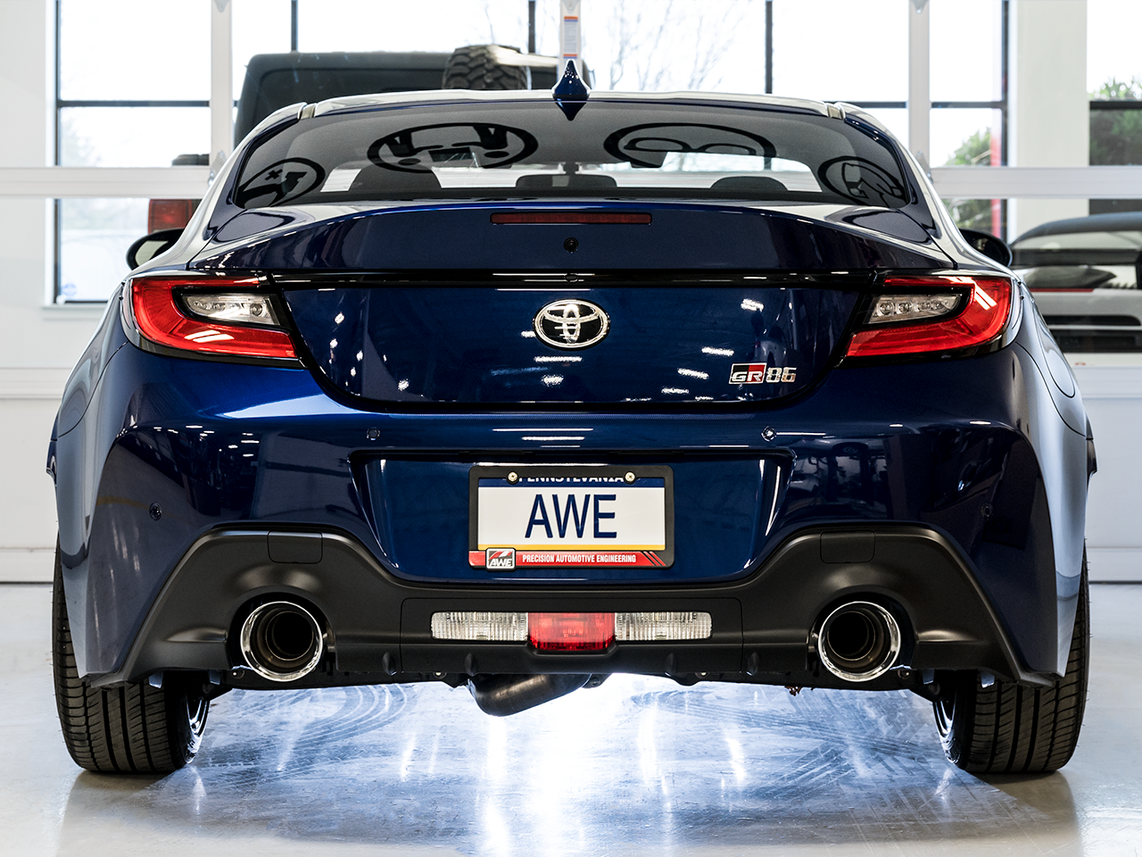 AWE Tuning Track Edition Catback Exhaust with Chrome Silver Tips - 2022-2024 Subaru BRZ/Toyota GR86/Toyota 86 - STREETUNED