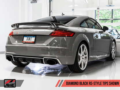 AWE Tuning Track Edition Exhaust With Diamond Black RS-Style Tips - 2018-2022 Audi TTRS - STREETUNED