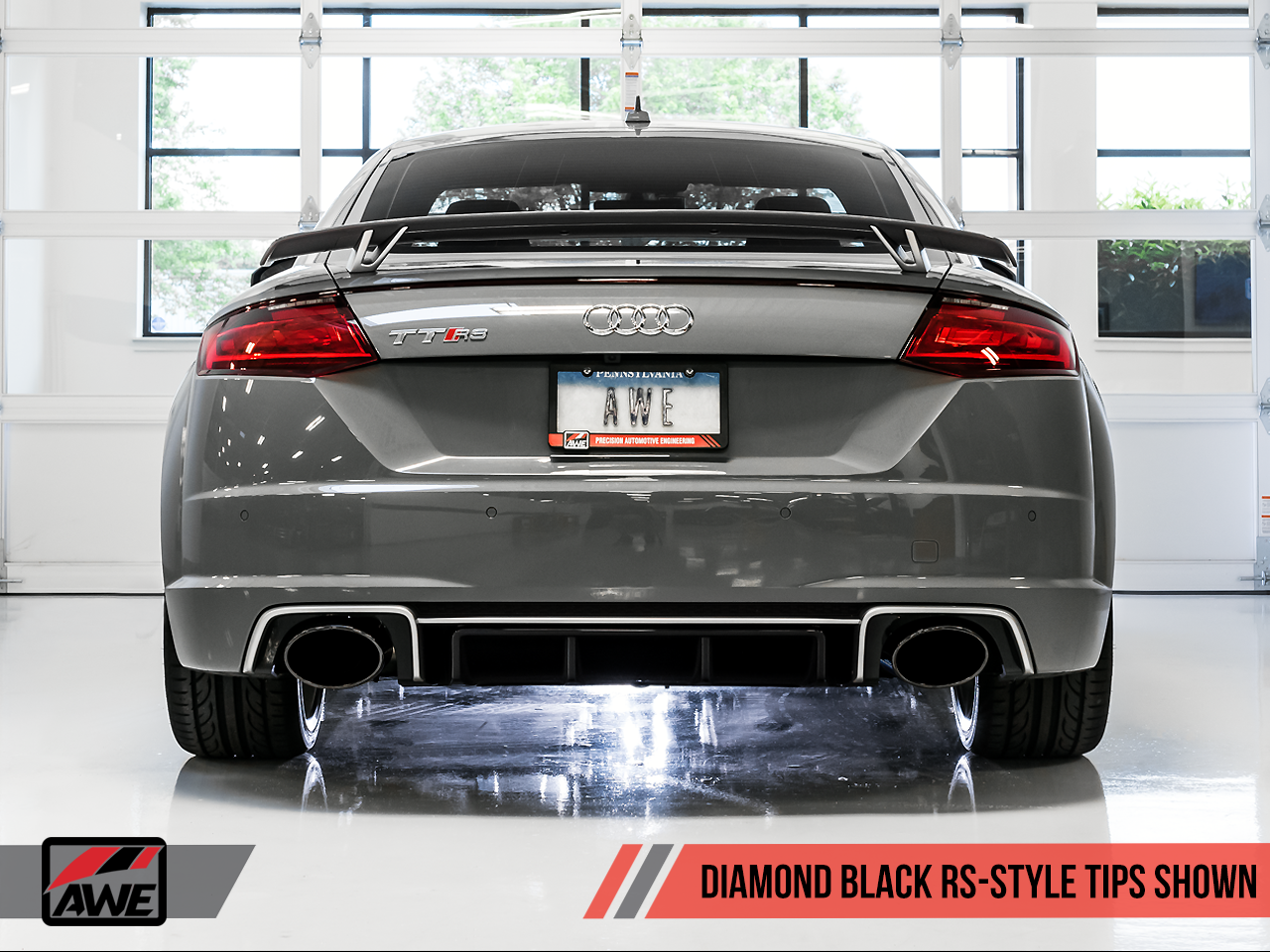 AWE Tuning Track Edition Exhaust With Diamond Black RS-Style Tips - 2018-2022 Audi TTRS - STREETUNED