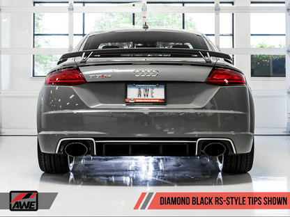 AWE Tuning Track Edition Exhaust With Diamond Black RS-Style Tips - 2018-2022 Audi TTRS - STREETUNED