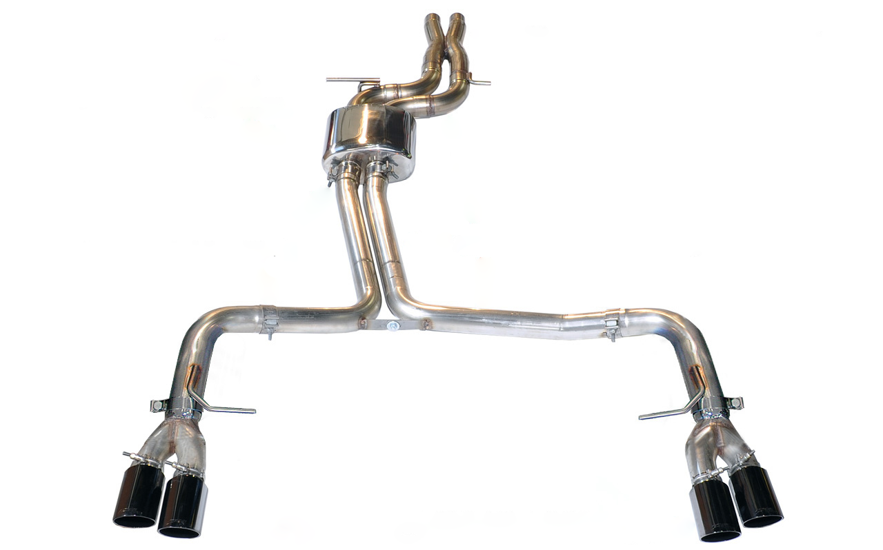 AWE Tuning Track Edition Exhaust With Diamond Black Tips (90mm) - 2013-2017 Audi B8.5 S5 3.0T - STREETUNED