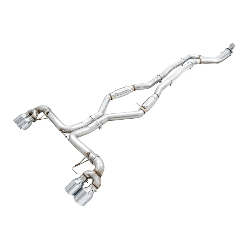 AWE Tuning Track Edition Exhaust With Quad Chrome Silver Tips - 2019-2024 BMW M340i/M440i (G20) - STREETUNED