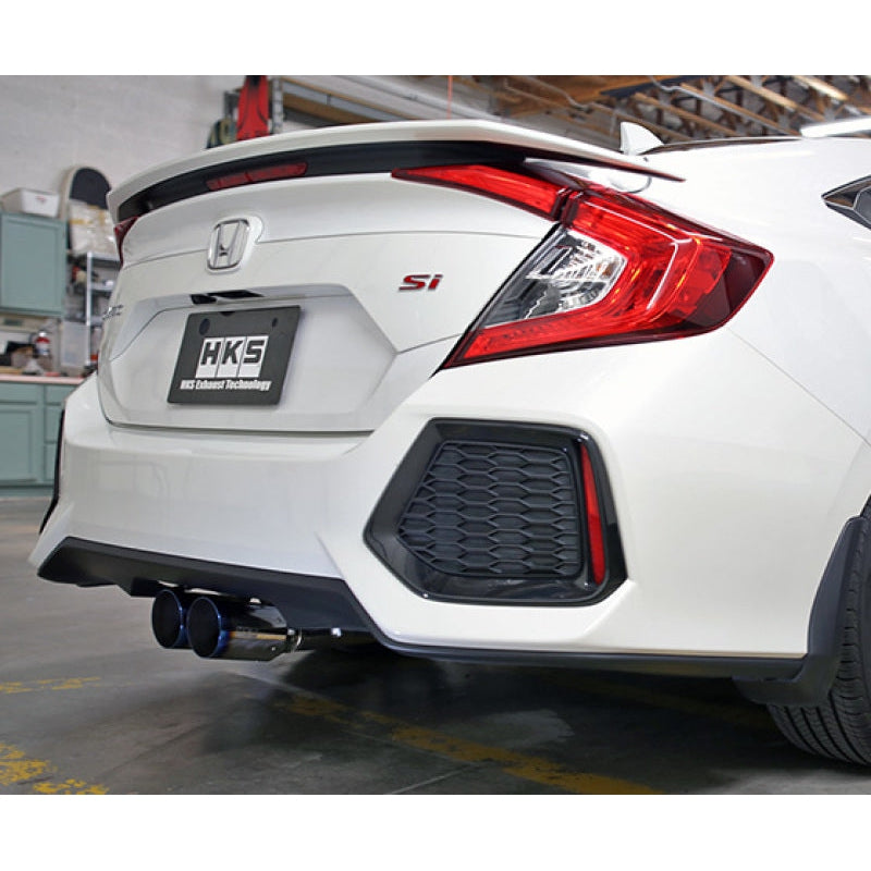HKS Hi-Power Muffler Exhaust - 2017-2021 Honda Civic Si Sedan