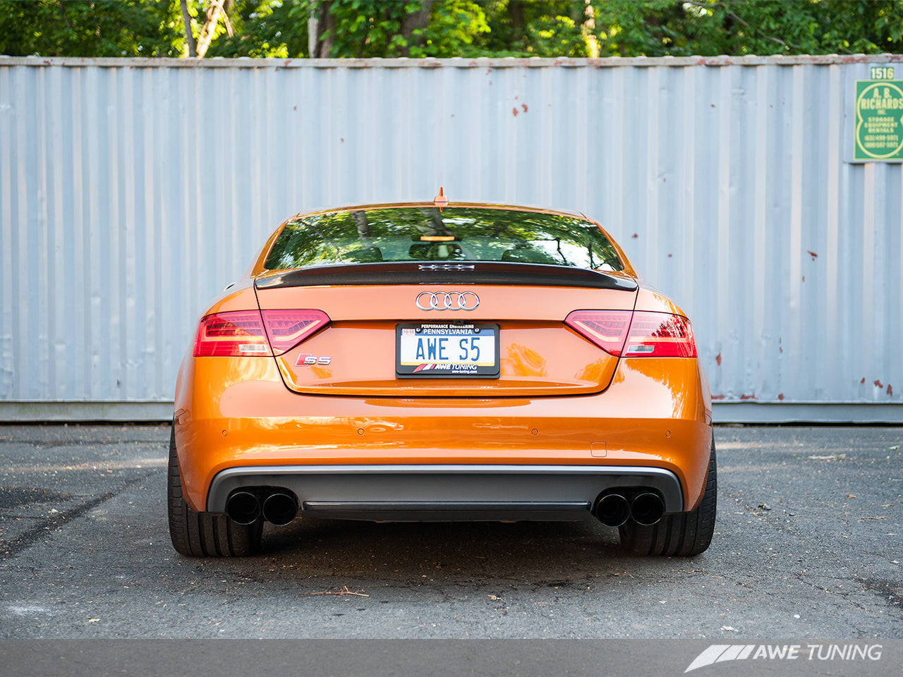 AWE Tuning Track Edition Exhaust With Chrome Silver Tips (90mm) - 2013-2017 Audi B8.5 S5 3.0T - STREETUNED