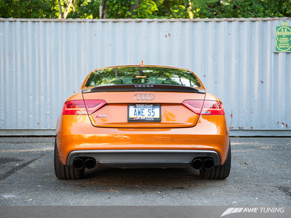 AWE Tuning Track Edition Exhaust With Chrome Silver Tips (90mm) - 2013-2017 Audi B8.5 S5 3.0T - STREETUNED