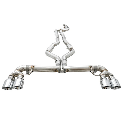 AWE Tuning Track Edition Exhaust With Quad Chrome Silver Tips - 2019-2024 BMW M340i/M440i (G20) - STREETUNED