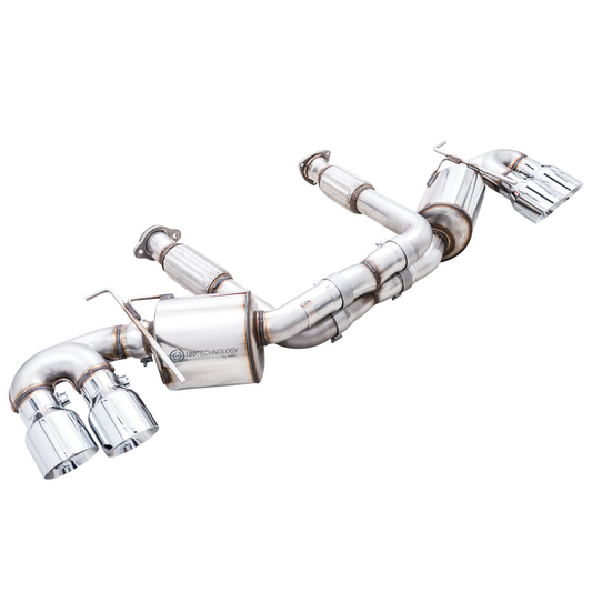 AWE Tuning Touring Edition Exhaust with Quad Chrome Silver Tips - 2020-2024 Chevrolet Corvette (C8) - STREETUNED